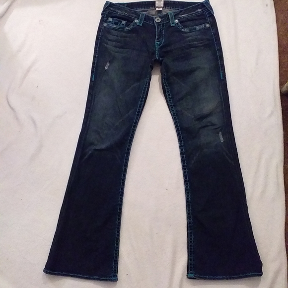 True Religion Denim - True religion Bobby super T, blue stitchin 32X34